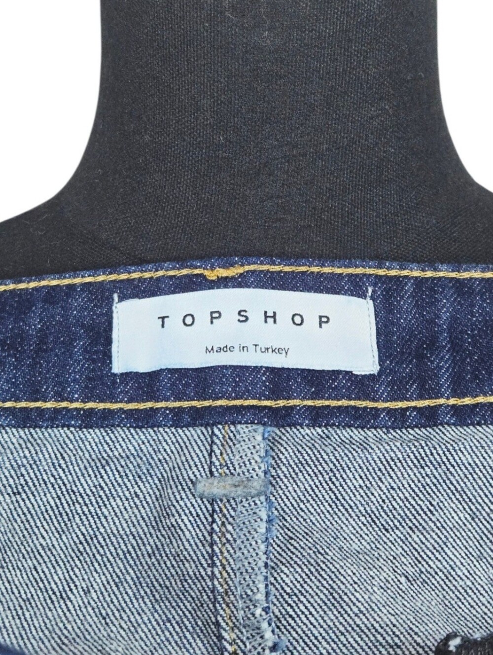 TOPSHOP x ASOS Dark Wash Sheer Organza Pleated Denim Vest & Mini Skirt Set L - Picture 7 of 16